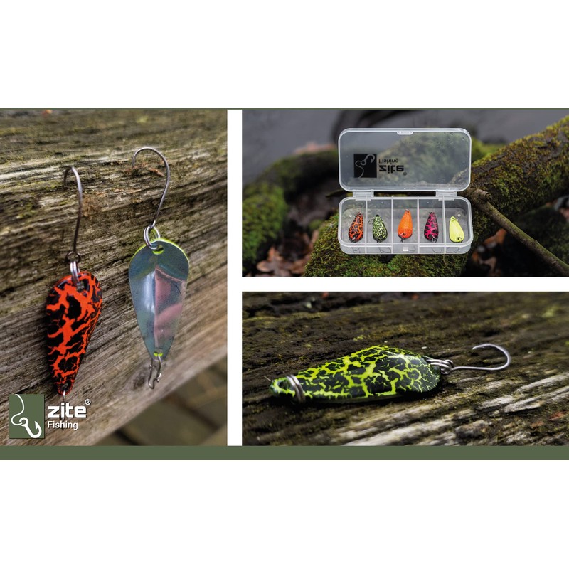 Zite Fishing Trout Blinker Set Neon - 5 Pieces 3