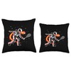 Astronaut In Space With Squash Racket Funny Squash Throw Pillow