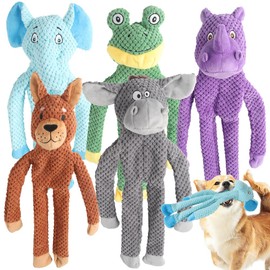 Act boldly 5 Pack Dog Squeak Toys, Durable Plush Chew Toys for Small, Medium & Large Dogs for Teething & Interactive Play