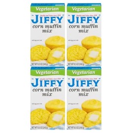Jiffy Vegetarian Corn Muffin Mix, 8.5 oz (Pack of 4)