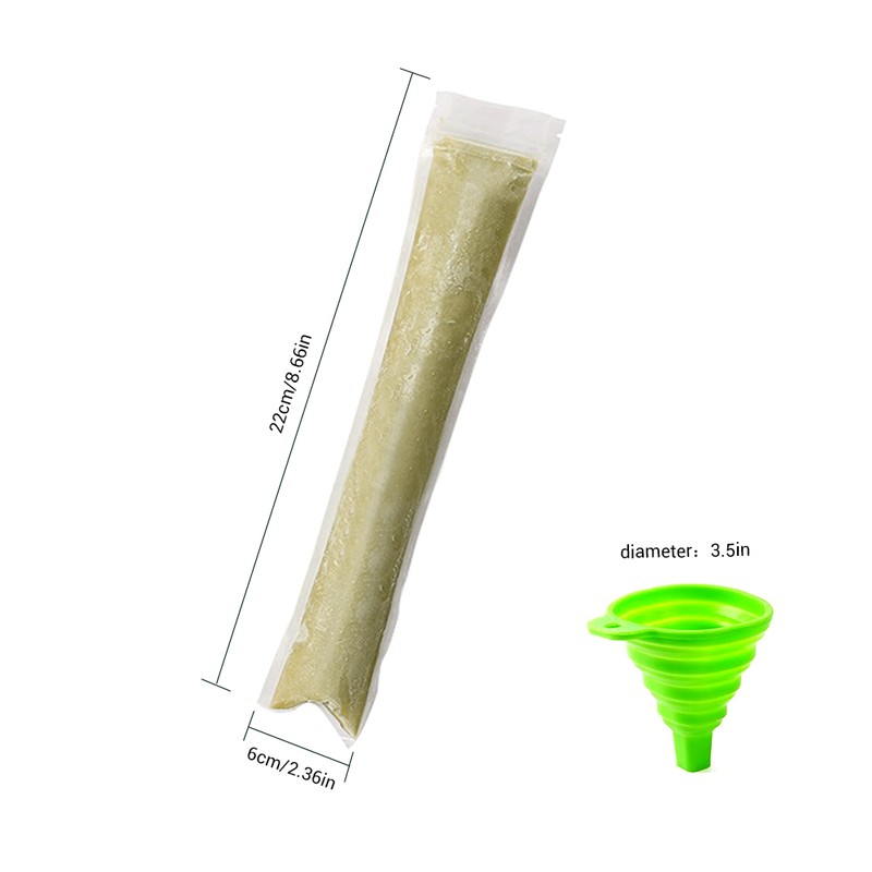 100pcs/Pack Plastic Sicles Freezer Bags Ice Cream Making Mould DIY