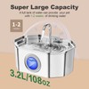 Cat Water Fountain Stainless Steel 108oz/3.2L, APAUK Automatic Pet Fountain