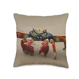 Ocean Crab Throw Pillow