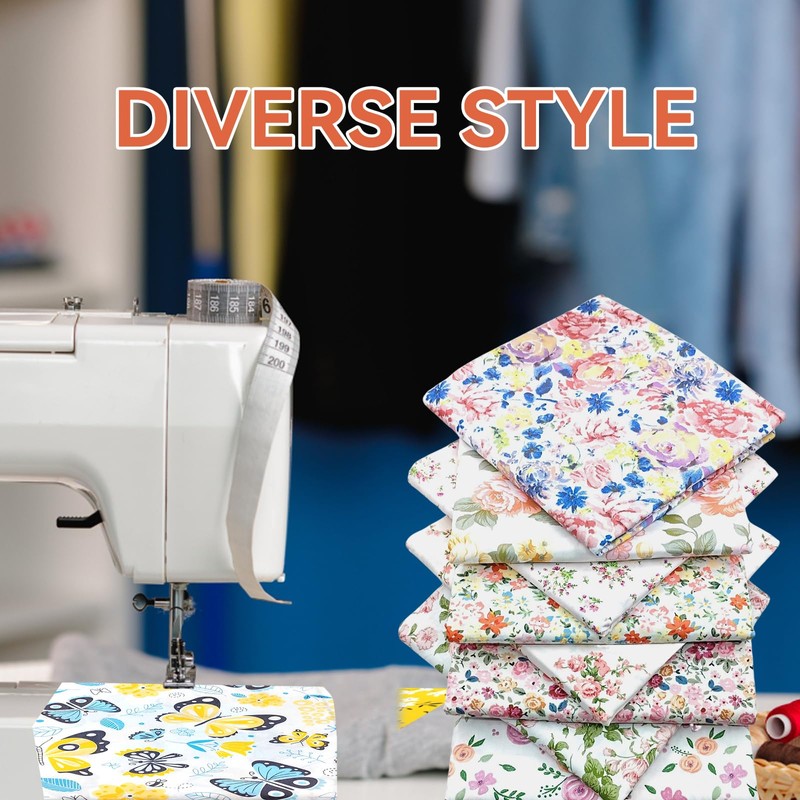 Cotton Fabric Patchwork Fabrics 8 Pieces 50 x 50 cm