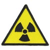 Nuclear Radiation Symbol Embroidered Patch Iron-On Yellow Logo Triangle