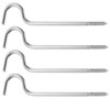 4 Pieces Single Curtain Rod Support, Silver Simple Curtain Rod