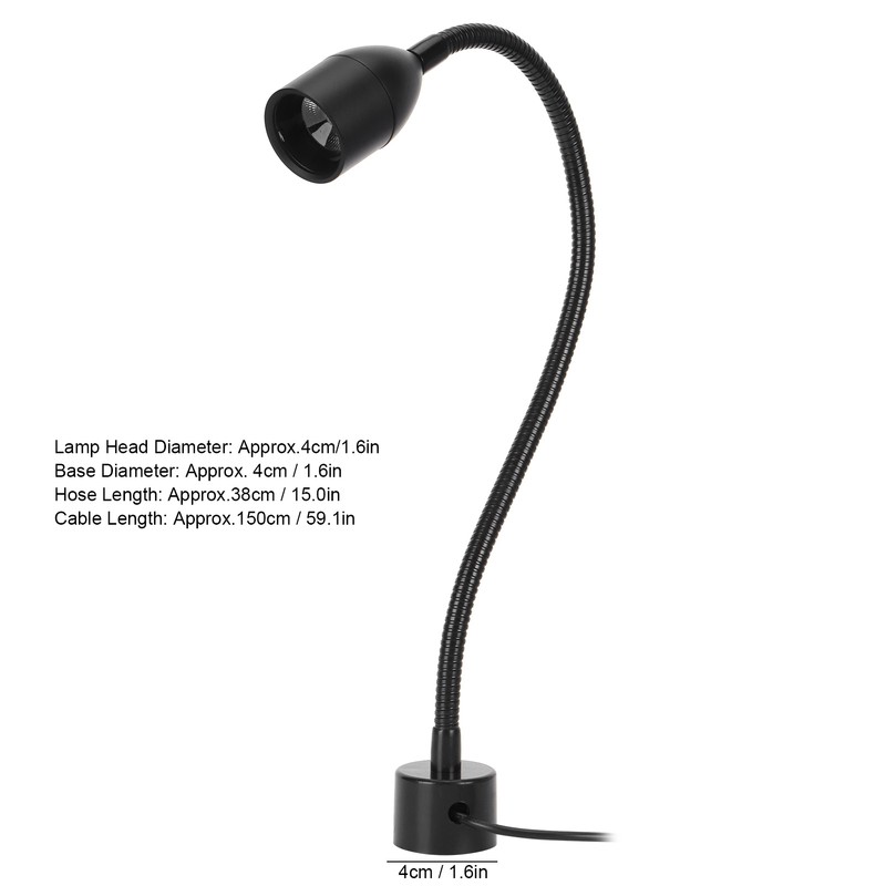 5W LED Work Light Flexible Gooseneck Magnetic Base for Sewing