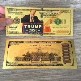 Unbranded Trump 2020 Million Dollar 24K Plated Gold Foil Note