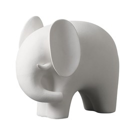 REEZHEE Modern Simple White Elephant Home Decoration Decoration Study Bookshelf Decoration Office Decoration (Large White Elephant)