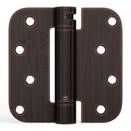 Haidms Self Closing Door Hinges 3Pack Spring Door Hinges 4Inch Oil Rubbed Bronze Door Closer Hinge Self Closing with 5/8" Radius Corner Heavy Duty
