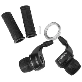 MEGHNA 18 Speed Bicycle Gear Lever 3 x 6 Revoshifter Set Twist Grip Switch Twist Gear Lever for Road Bike/Mountain Bike/City Bike/Folding Bike