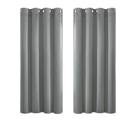 Yakamok Dove - Habitación gris oscura para sala de estar, comedor, oscurecimiento térmico con aislamiento térmico, ventana, hotel, moderno, elegante, color negro, cortinas para el sol, recámara, 52 x
