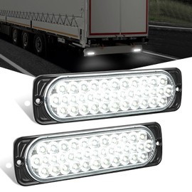 Nilight 7.5 Inch Aluminum Housing Tail Light 2 PCS 36 LED White Back Up Reverse Marker Lights Surface Mount IP67 Waterproof for 10-30V RV Camper Trailer Truck Bus Boat