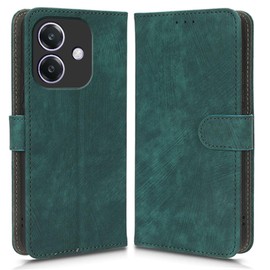 Case Compatible with OPPO A40m, RFID Block Magnetic Flip Leather Shockproof Protective Cover with Card Slots, Kickstand