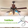 YukiHalu Ceiling Fan Pull Chain Switch 3 Speed 4 Pre-Installed