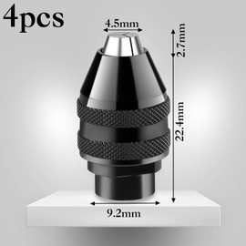 Pyroclasia 4 Pieces 4486 Drill Chuck for Dremel Chuck for Dremel Replacement 1/32 to 1/8 Quick Release Chuck Adapter Collets Accessories for Dremel 4000,400,3000,398,395,300,200,285,8200,800,etc.