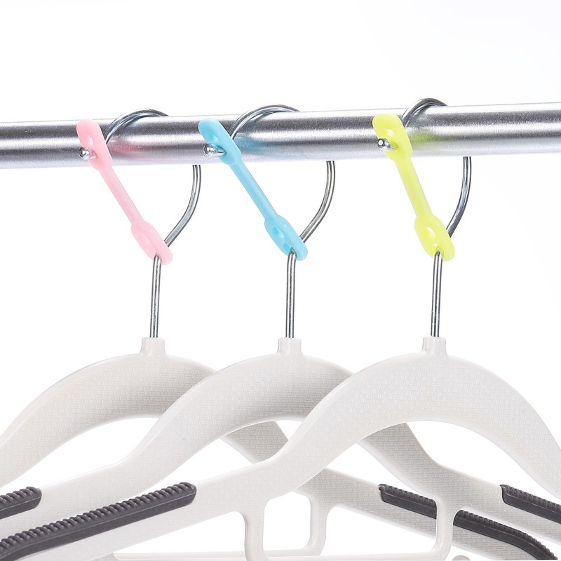 QUARKZMAN Pack of 40 Clothes Hangers, Windproof Plastic Strips Hooks,