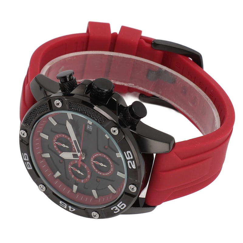 Waterproof Chronograph Watch Fashion Casual Mechanical Silicone Calendar Business Watch