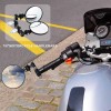 KEEPDSGN 2x 7/8" Round Motorcycle Handle Bar End Mirrors For