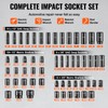 VEVOR Impact Socket Set 3/8" & 1/2" Socket Set 59PCS