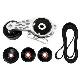 Jecoupoon 90K-38274A Serpentine Belt Drive Tensioner Pulley Kit Compatible with Explorer Expedition Navigator Mountaineer Lobo V8 2005-2014 ACK061025
