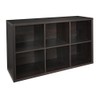 ClosetMaid 6 Cube Storage Shelf Organizer Bookshelf with Back Panel,