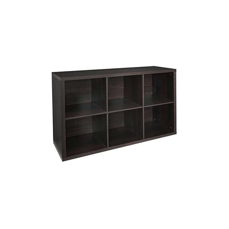 ClosetMaid 6 Cube Storage Shelf Organizer Bookshelf with Back Panel,