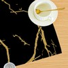 Tablecloth Black and Gold Middle Runner Modern Tablecloths with Marble