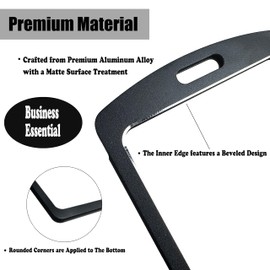 Baiyanor 3 Pack Aluminum Badge Holder Slide in from top, Name Badge with Detachable Neck Lanyard/Strap for ID Card, Working Card, Name Tag (Black)