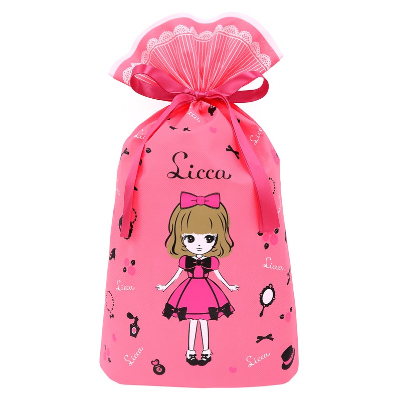 Indigo Takara Tomy Licca-chan Wrapping Bag, Gift Bag L, Pink