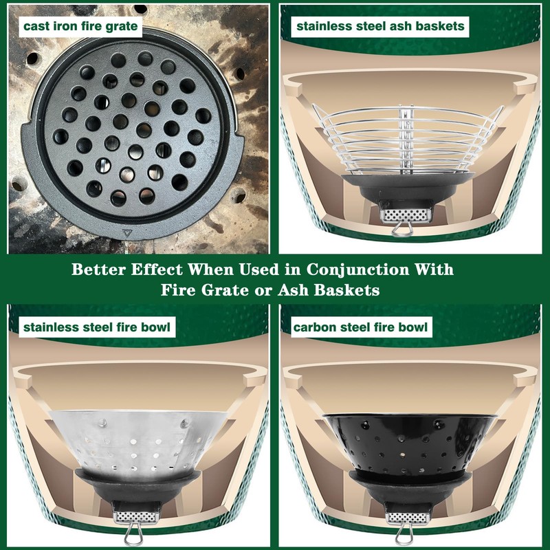 KAMaster 2 in 1 Cast Iron Ash Can for Large