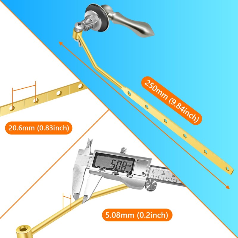 Boltigen Toilet Lever Replacement Kit, Front Mount Toilet Lever Tank