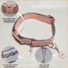 DOOMANLOAD Premium Adjustable Dog Collar,Smart ID Ring,Durable Rose Gold Buckle,