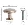 HARMAC HOUSE 4 Pieces Brushed Nickel Mushroom Cabinet Knobs Kitchen