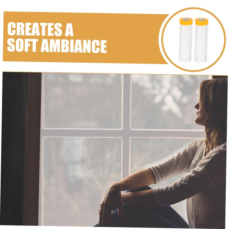 Gadpiparty Window Insulation Film 2 Rolls Draft Stopper Frosted Sticker