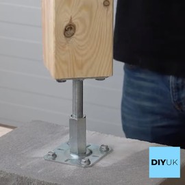 Fence Posts Size: 100mm x 100mm (4" x 4") Pack of: 1 Repair Support Brackets Adjustable Heavy Duty Bolt Down