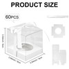 Axigundaone 60 Pcs Clear Cupcake Boxes Single 3.5 Inch, White
