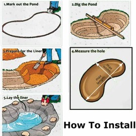 WBBML Pond Liner Heavy Duty Flexible Durable Impermeable Film, Fish Pond Bed Liners, for Koi Pond, Stream, Fountain, Customization (Color : Black, Size : 3x6m/9.84x19.68ft)