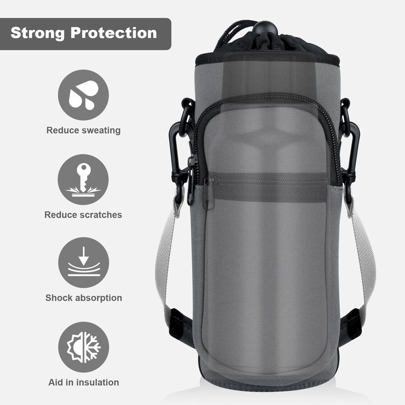 EYQ Water Bottle Carry Bag, gray