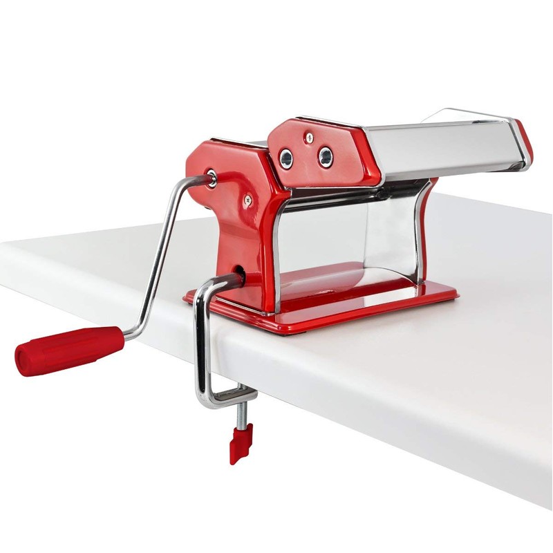 GOURMEX Stainless Steel Manual Pasta Maker Machine | With Adjustable