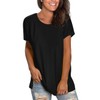 Saloogoe Black T Shirts for Women Summer T Shirts Short