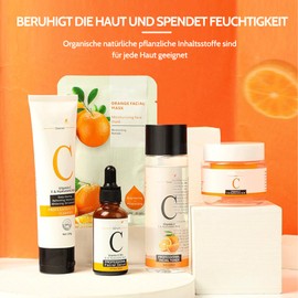 Shefave Vitamin V Serum Gesicht Gesichtspflege Set 6pcs Feuchtigkeit Hautpflege Set-Serum, Gesichtscreme, Reiniger, Toner, Mask, Geschenke Set für Gesicht Reinigung & Pflege, Skincare Set