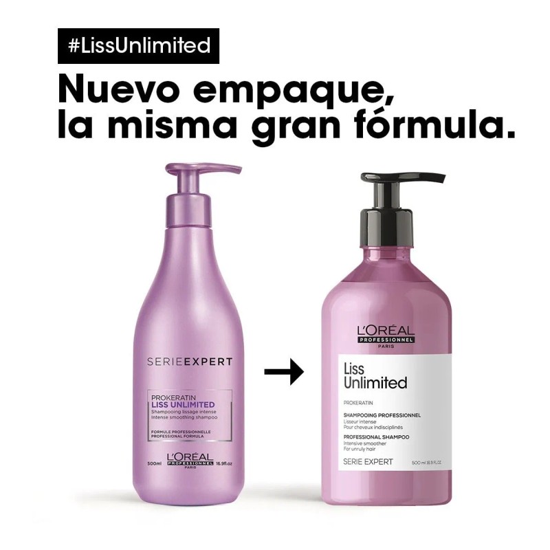 Shampoo Controla Frizz Liss Unlimited Loreal 1500ml Conenvio