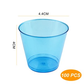 Elsrantor Pack of 100 plastic cups, shot glasses, plastic, hard plastic cups, shot glasses, reusable shot cups, plastic cups, hard plastic cups, colourful