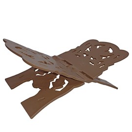 Desert Dress Plastic Quran Muslim Book Holder Stand, Folding Bookshelf Carved Gift Books Festival Decoration Holy Islamic Event Props Eid Al-Fitr School Kids Children Supplies Madrasa (Brown)