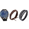 Mr. Gadget's Solutions 3-Piece Men's Watches Simple Round Analogue Quartz