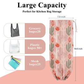 TOGETRUE Plastic Bag Holder, Wall Mount Plastic Bag Organizer Dispenser, Heavy Duty Grocery Bag Storage Holder for Home Kitchen Camper