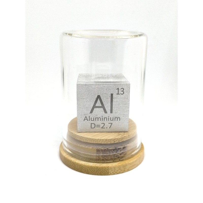 Elemental Specimen Aluminum (25mm Cube, Engraved A, Normal Surface)