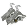 Kids Hangers with Metal Clips Pant Bar 4T-10 (Paloma Grey)