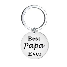 Best Papa Ever, Father's Day Christmas Birthday Gift for Father Dad Keychain, Best Papa Gifts Idea from Daughter Son Kids